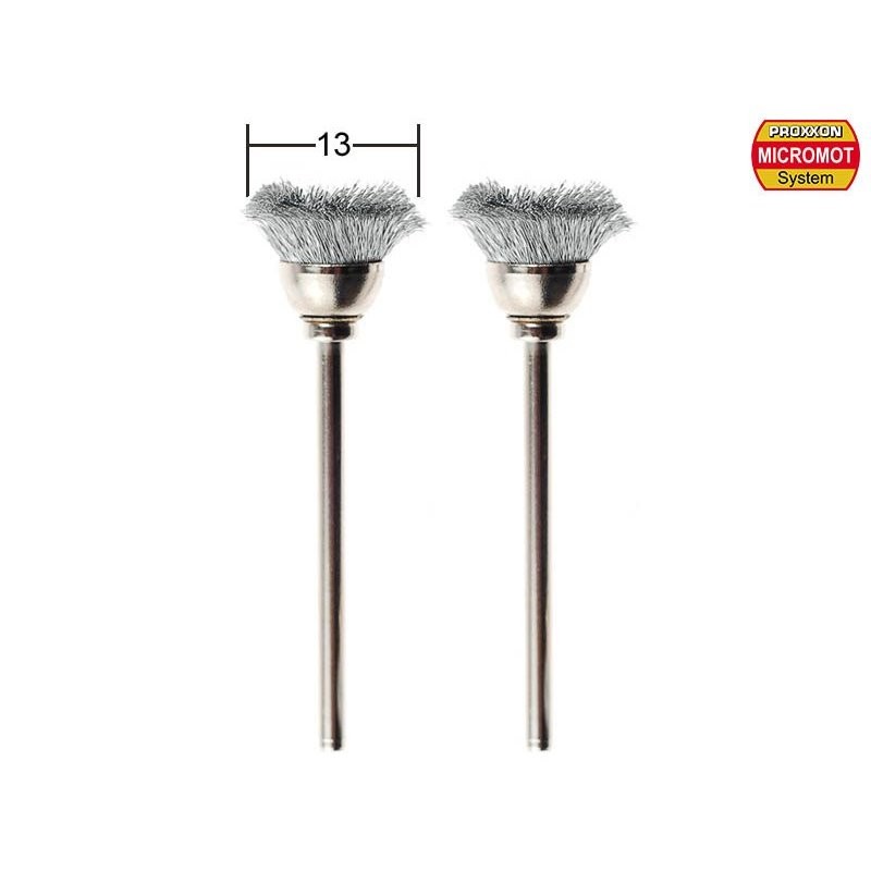 Round brush brushes made of stainless steel Ø 13 mm (x2) Proxxon Proxxon PRX-28957 - 1