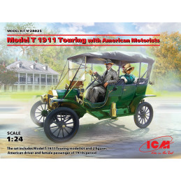 Ford Model T 1911 Touring avec personnages US 1/24 ICM  24025 - 1