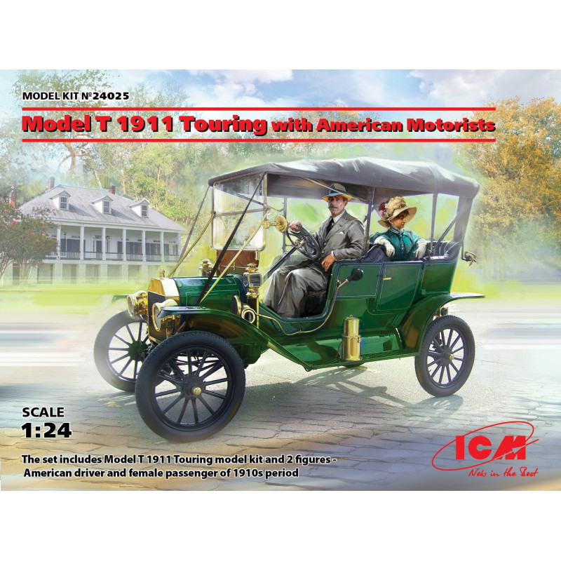 Ford Model T 1911 Touring with US 1/24 ICM characters  24025 - 1