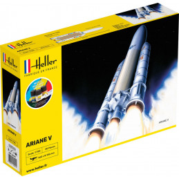 Fusée Ariane 5 1/125 Heller + colle et peintures Heller HEL-56441 - 1