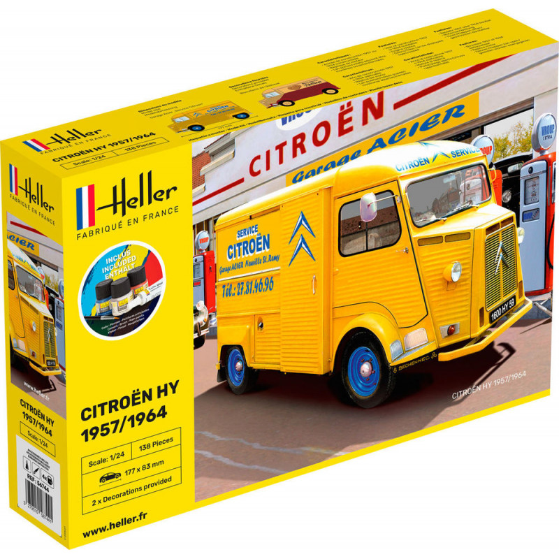 Cotroën HY 1/24 Heller + colle et peintures Heller HEL-56744 - 1