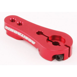 Single aluminum servo rudder red Futaba 25t Robitronic Robitronic R17003 - 1