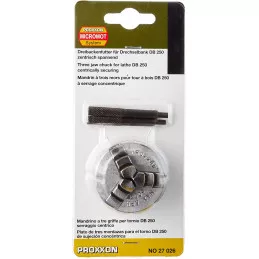 3-bit concentric clamping chuck for wood lathe DB 250 Proxxon Proxxon PRX-27026 - 3