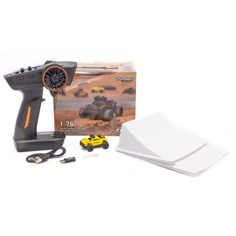 Micro Monster Truck jaune 1/76 RTR Turbo Racing Turbo Racing TB-C81-YE - 1