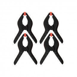 Set de 4 mini pinces plastique d'ouverture 30x30 mm Pebaro Siva SV-19-2S - 1