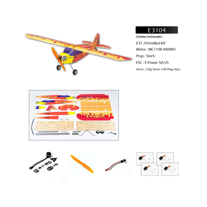 J3 Firebird 600mm E32 EPP Kit PNP DW Hobby DW Hobby - Dancing Wings Hobby E3104 - 1