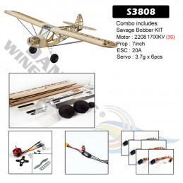 Savage Bobber 1000mm S38 Kit balsa PNP DW Hobby DW Hobby - Dancing Wings Hobby S3808 - 1