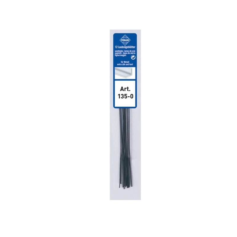 12 lames de scie à chantourner pour métal, fine 0 Pebaro Siva SV-135-0 - 1