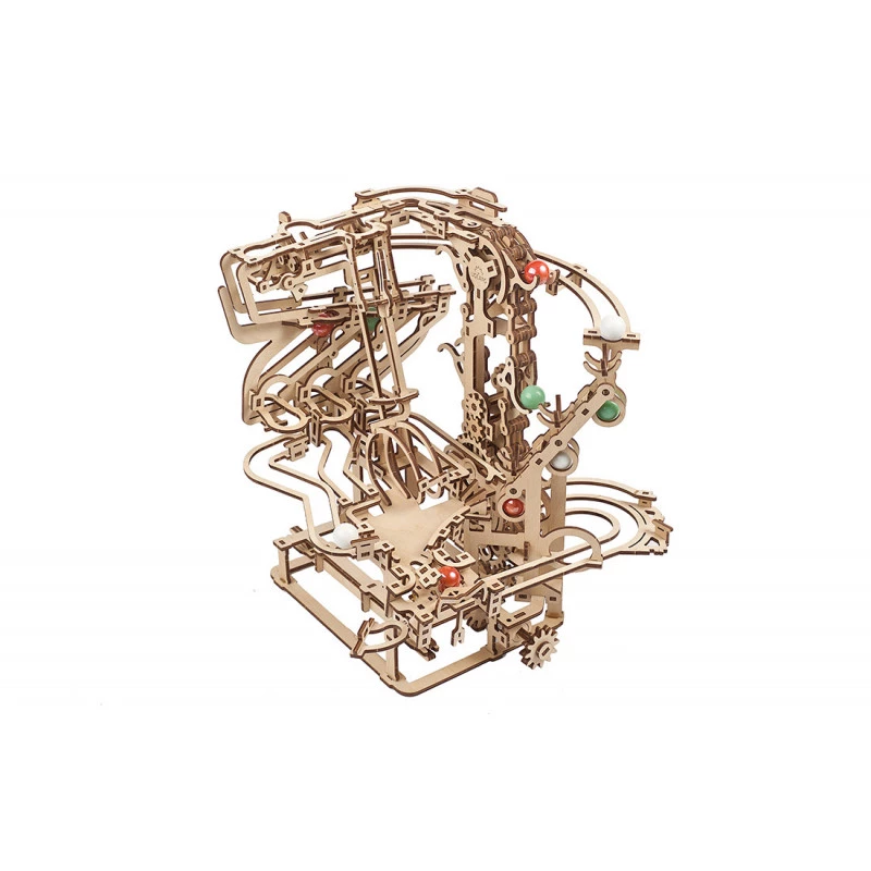 Ball course with Elevator chain Puzzle 3D wood UGEARS UGEARS UG-70156 - 1 Ball course with Elevator chain Puzzle 3D wood UGEARS UGEARS UG-70156 - 1