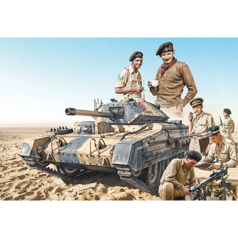 Crusader Mk.III tank and 1/35 Italeri crew Italeri I6592 - 1