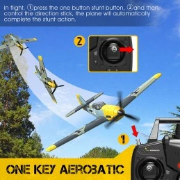 Messerschmitt BF109 400mm aircraft with RTF Volantex flight stabilizer Volantex V761-11 - 10