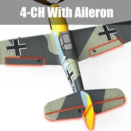 Avion Messerschmitt BF109 400mm avec stabilisateur de vol RTF Volantex Volantex V761-11 - 13