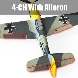 Messerschmitt BF109 400mm aircraft with RTF Volantex flight stabilizer Volantex V761-11 - 13