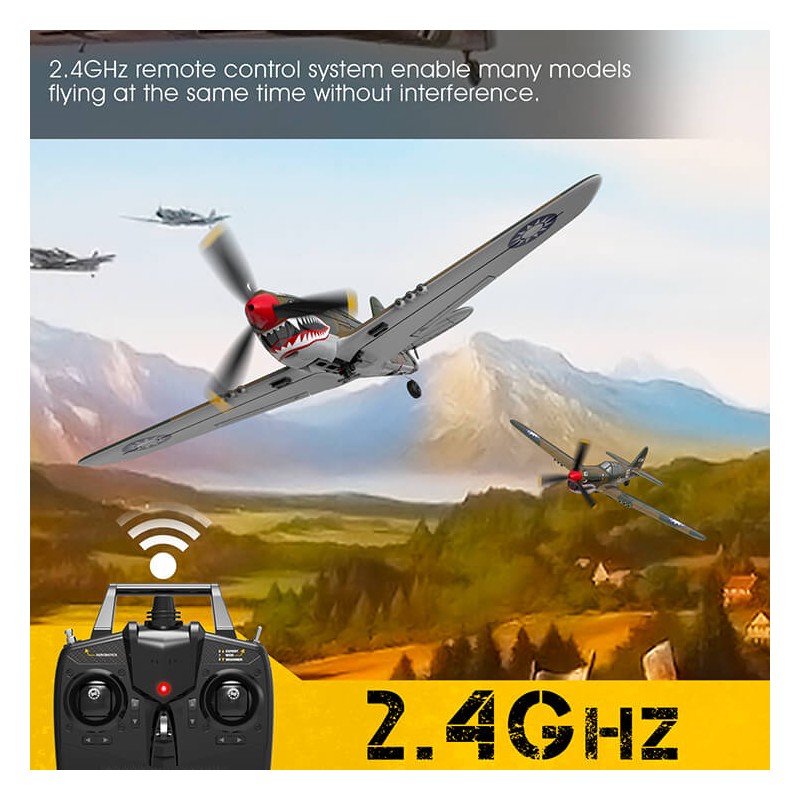 Aircraft P40 Warhawk 400mm with flight stabilizer RTF Volantex V7...