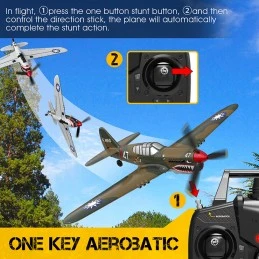 P40 Warhawk 400mm aircraft with RTF Volantex flight stabilizer Volantex V761-13 - 4