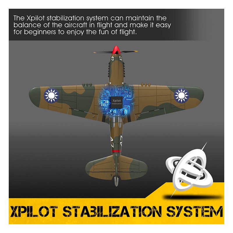 Aircraft P40 Warhawk 400mm with flight stabilizer RTF Volantex V7...