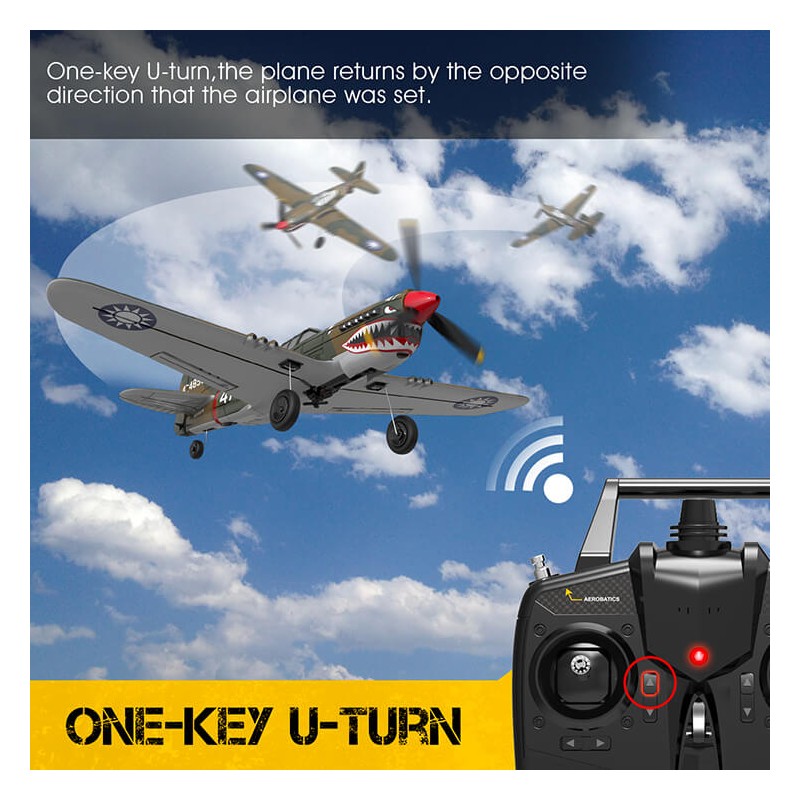 Aircraft P40 Warhawk 400mm with flight stabilizer RTF Volantex V7...