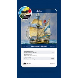 Bateau La Grande Hermine 1/150 Heller + colle et peintures Heller HEL-56841 - 5