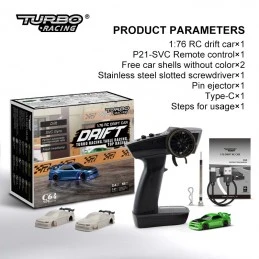 Micro Drift 1/76 RTR Turbo Racing Turbo Racing TB-C64 - 5