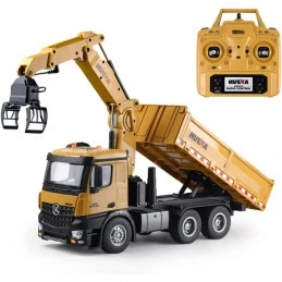 Camion benne avec grue TIMBER GRAB RC 1/14 2.4Ghz - HuiNa HuiNa Toys CY1575 - 2