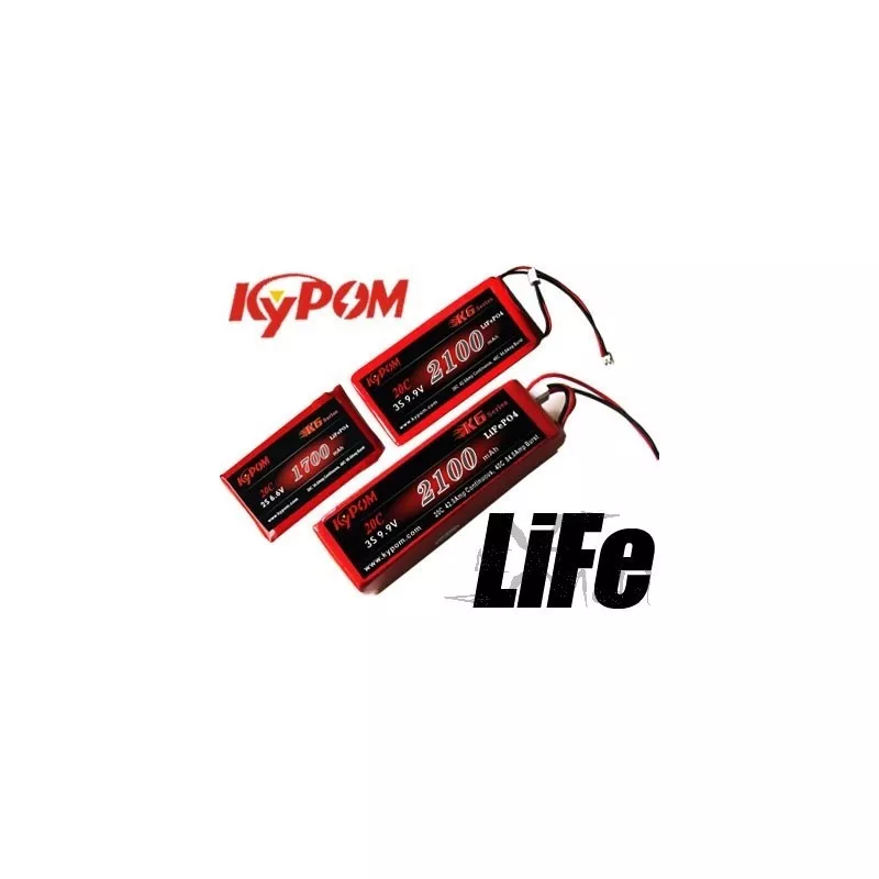 Li - Fe Rx 3000mAh 20 c 2S 6, 6V Kypom Kypom Batteries KTRX3000HP20-2S - 2 Li - Fe Rx 3000mAh 20 c 2S 6, 6V Kypom Kypom Batteries KTRX3000HP20-2S - 2