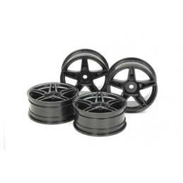 5-spoke black rims 24mm (x4) Tamiya Tamiya 54853 - 1