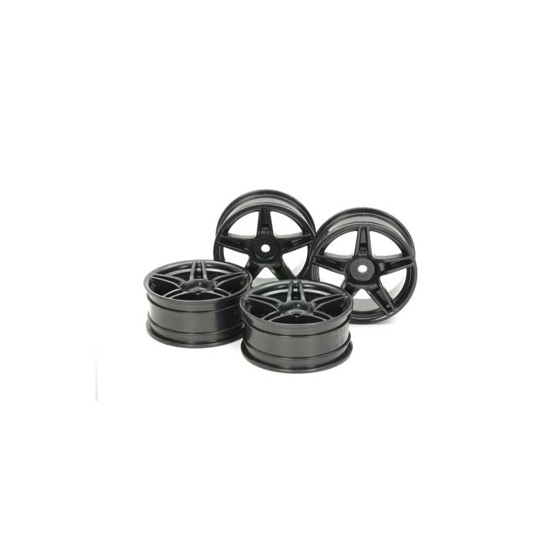 Jantes 5 branches noires 24mm (x4) Tamiya Tamiya 54853 - 1