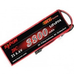 Li-Fe Rx 3800mAh 20C 2S 6,6V Kypom Kypom Batteries KTRX3800HP20-2S - 1