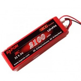 Li - Fe Tx 2100mAh 20 c 3S 9 .9V (block) Kypom Kypom Batteries KTTX2100HP20-3S(A) - 1