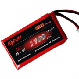 Li - Fe Rx 1700mAh 20 c 2S 6, 6V Kypom Kypom Batteries KTRX1700HP20-2S - 1