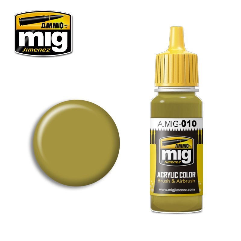 Peinture acrylique RAL 7028 JAUNE FONCÉ (MI-GUERRE) 17ml Mig