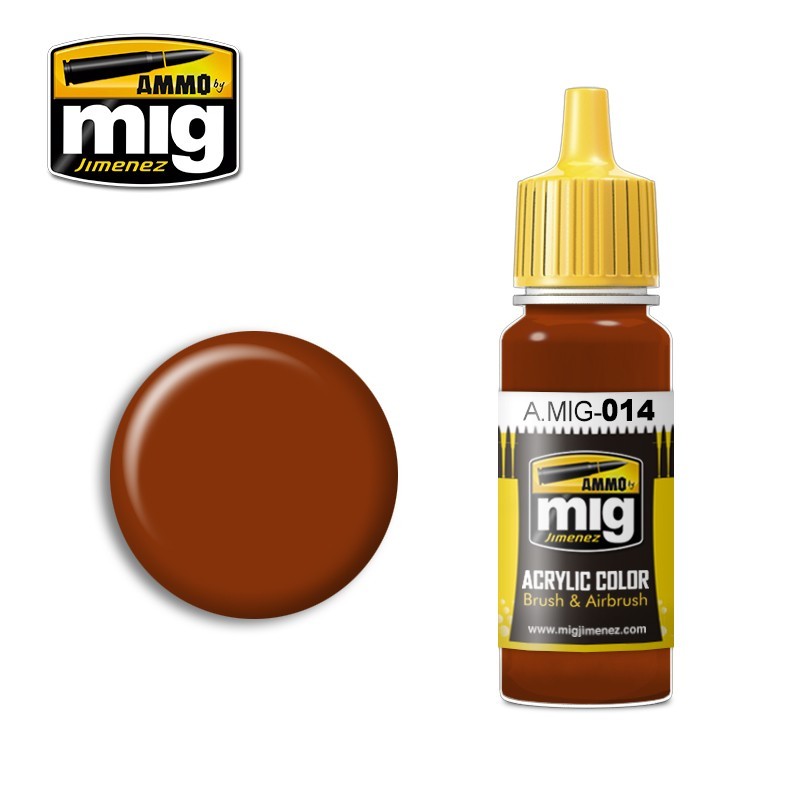 Peinture acrylique RAL 8012 ROUGE BRUN 17ml Mig