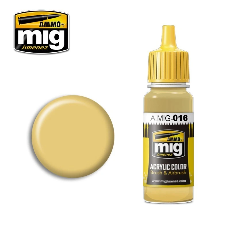 Peinture acrylique RAL 8020 BRUN JAUNE 17ml Mig