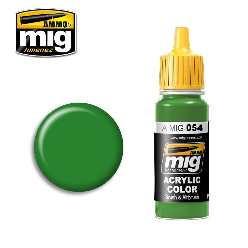 Peinture acrylique SIGNAL VERT 17ml Mig