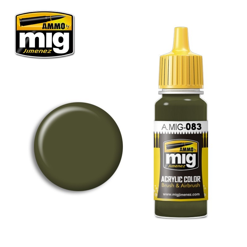 Peinture acrylique ZASHCHITNIY ZELENO (VERT D'APRÈS-GUERRE RUSSE) 17ml Mig