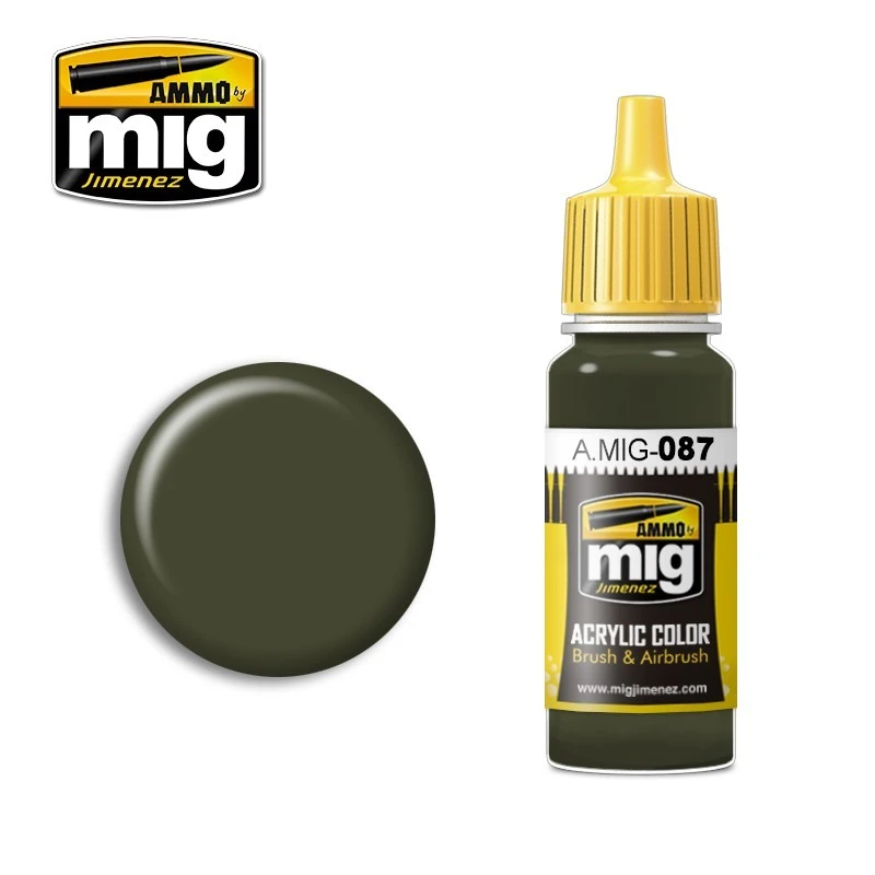 Peinture acrylique RAL 6014 JAUNE OLIVE 17ml Mig