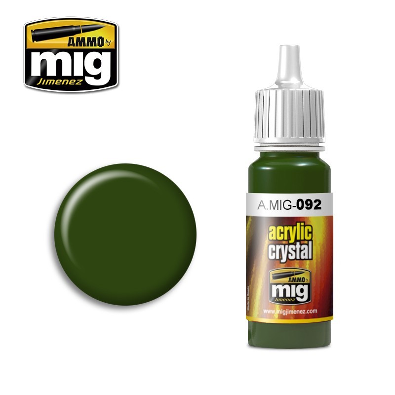 Peinture acrylique VERT CRISTAL 17ml Mig
