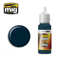 Peinture acrylique NOIR BLEU CRISTAL (ET FEU ARRIERE ETEINT) 17ml Mig