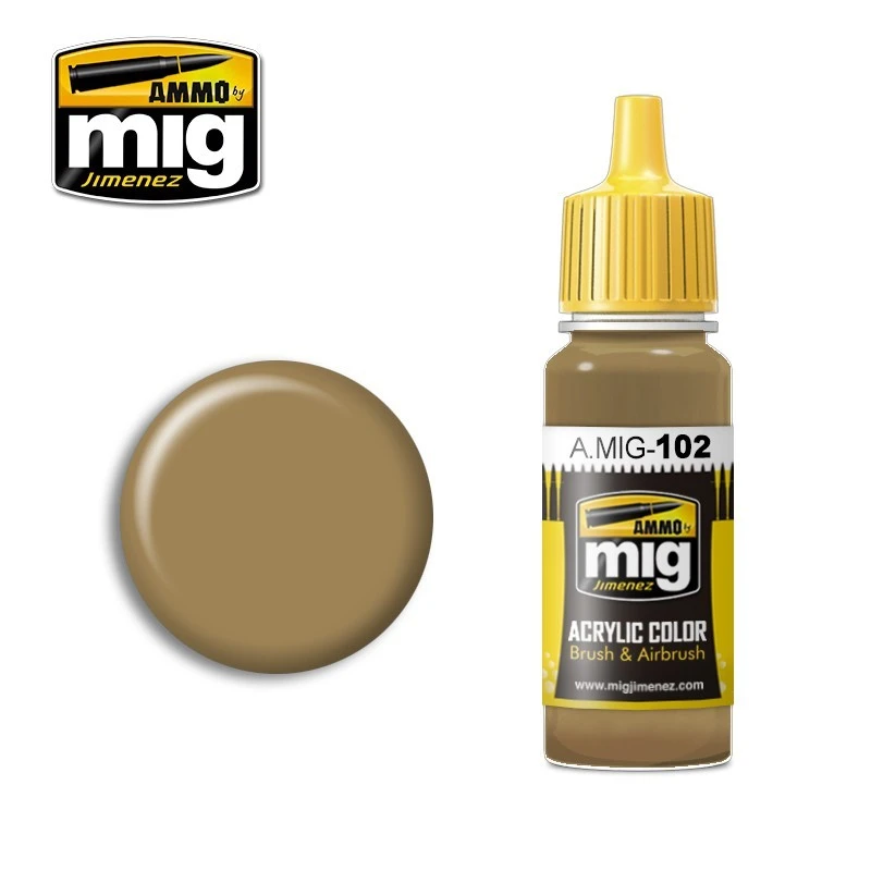 Peinture acrylique MARRON OCRE 17ml Mig