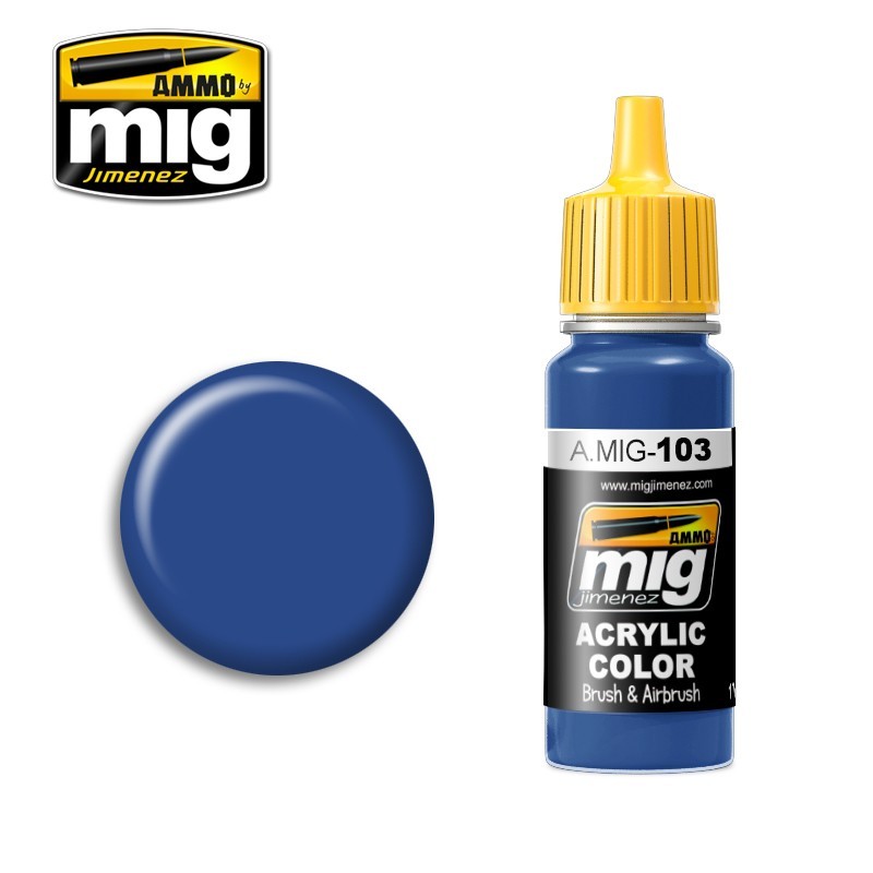 Peinture acrylique BLEU MOYEN 17ml Mig