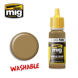 Peinture acrylique POUSSIÈRE LAVABLE (RAL 8000) 17ml Mig