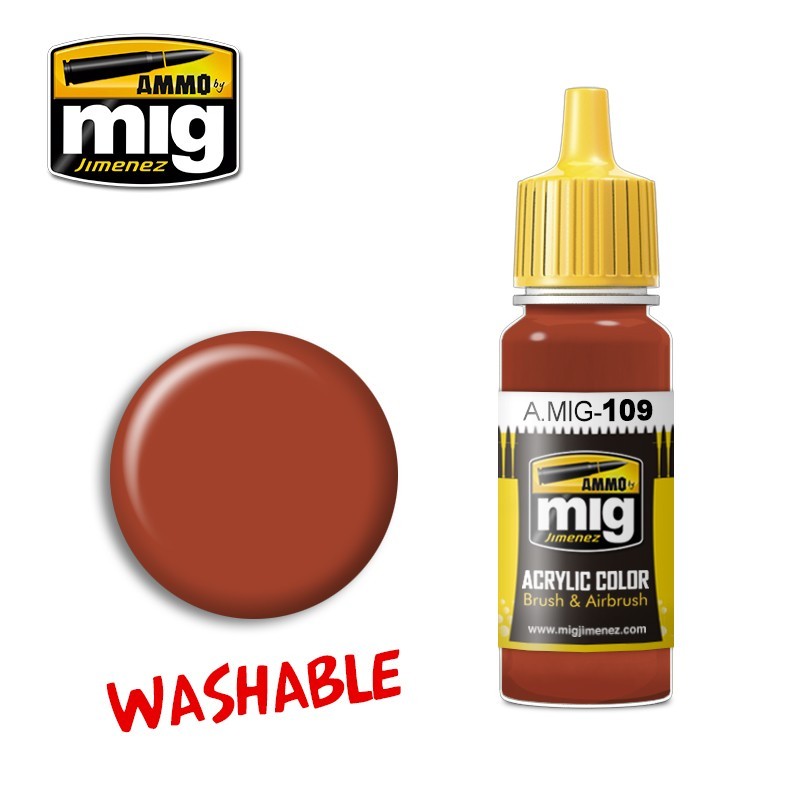 Peinture acrylique ROUILLE LAVABLE 17ml Mig