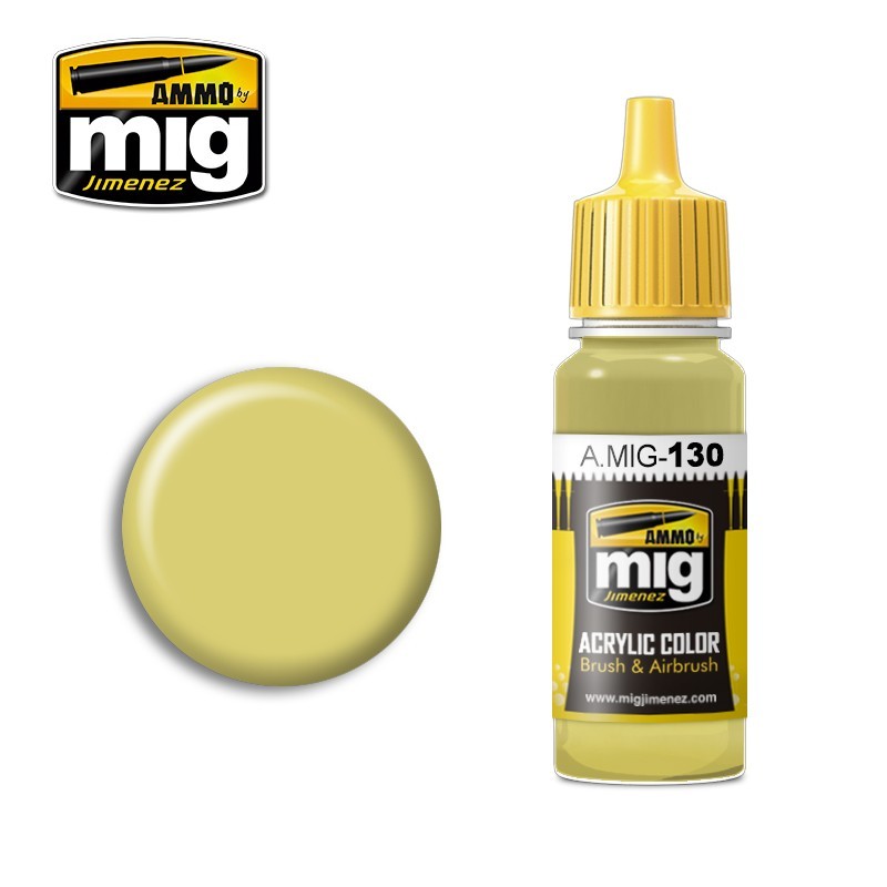 Peinture acrylique JAUNE DÉLAVÉ 17ml Mig