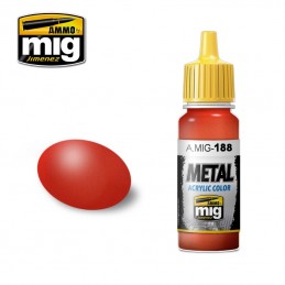 Peinture acrylique ROUGE MÉTALLIQUE 17ml Mig