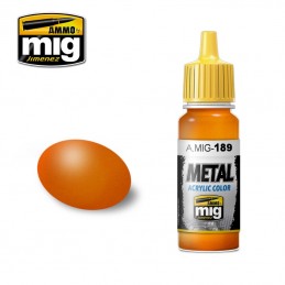 Peinture acrylique ORANGE MÉTALLIQUE 17ml Mig