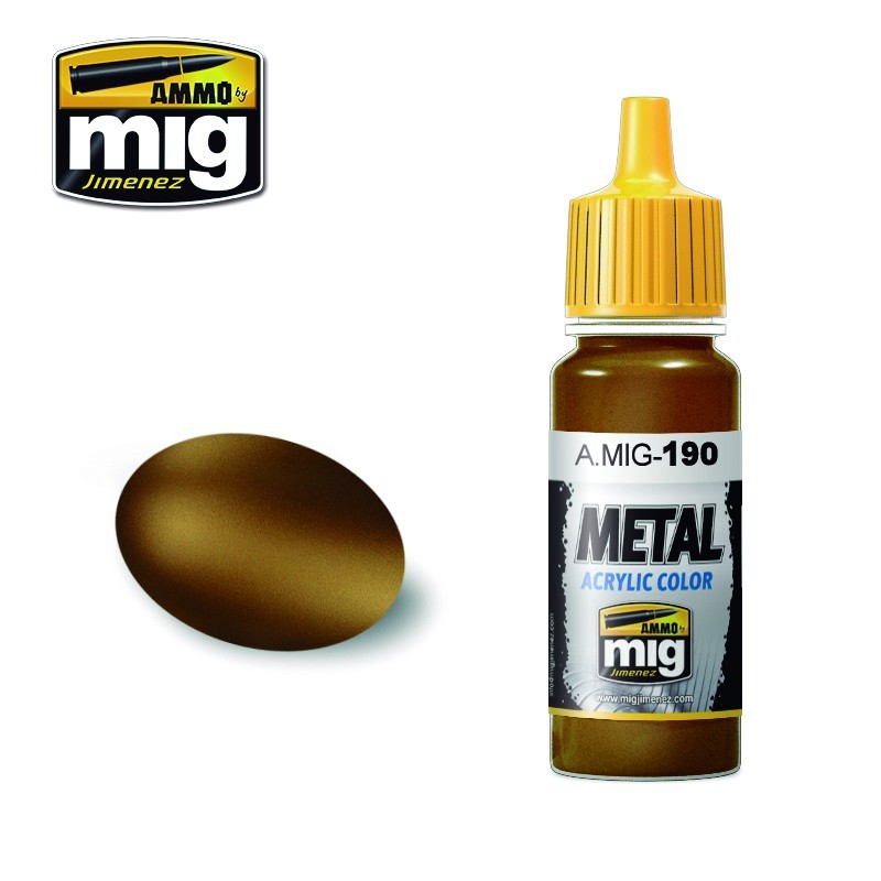Peinture acrylique VIEUX LAITON 17ml Mig