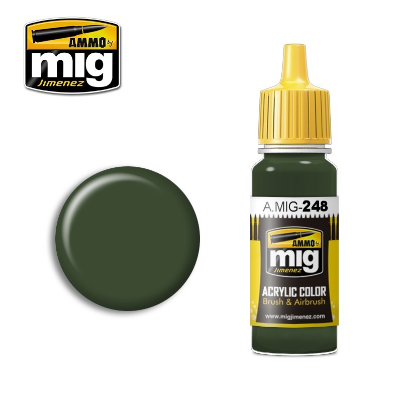 Peinture acrylique RLM 80 VERT OLIVE 17ml Mig