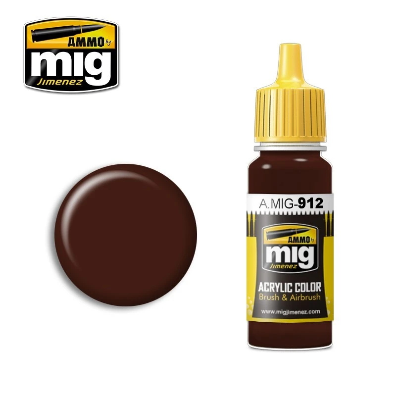 Peinture acrylique OMBRE MARRON ROUGE 17ml Mig