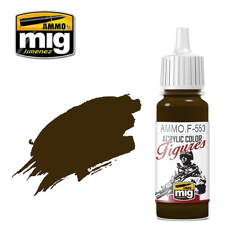 Acrylic Paint BURNT BROWN RED 17ml Mig AMMO - MIG Jimenez A.MIG-F553 - 1