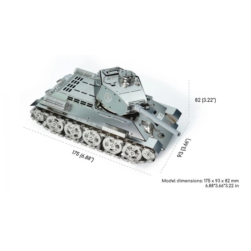 Tank T-34 Radiocommandé kit construction mécanique métal - Time for Machine Time for Machine T4M38057 - 1